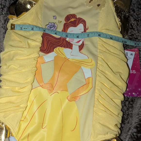 Disney Princess Belle Kids Swimsuit 8 - Picture 5 of 9